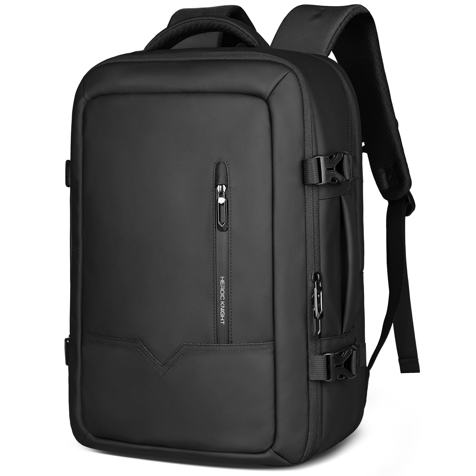 hk Sac à Dos Voyage Cabine Avion 45X36X20 Bagage Cabine Grande étanche Sac à dos pour Ordinateur Portable 17,3 Pouces Homme Femme 30L Travail Affaires Université Noir