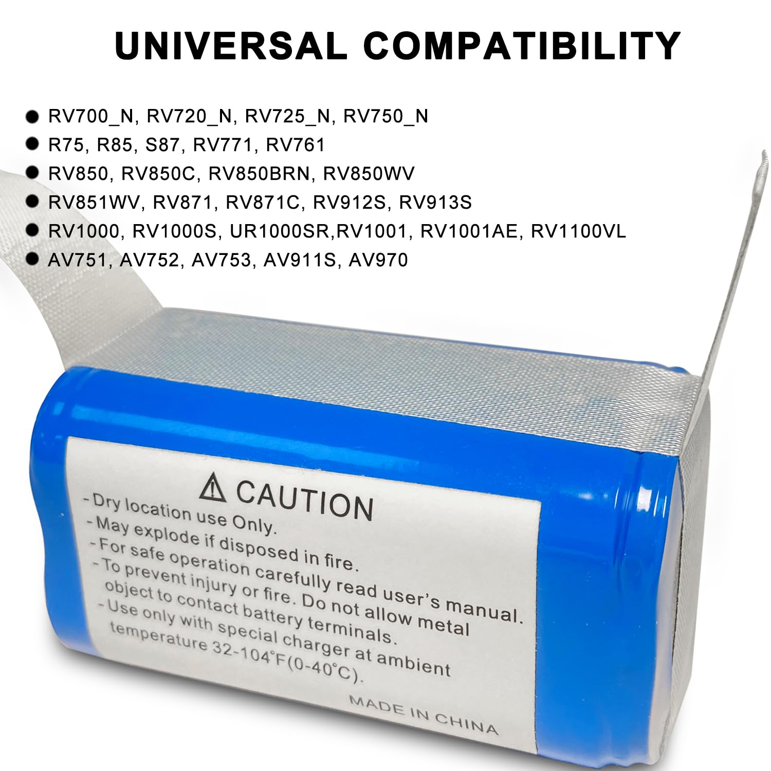 XITAIAN 14.4V 2800mAh INR18650 M26-4S1P Akumulator Zapasowy do Shark Ion RV1000S RV1100VL RV101AE UR1000SR RV850 RV850BRN RV850WV RV851WV RV871 RV871C RV700_N RV720_N RV725_N (2-Prong Plug)