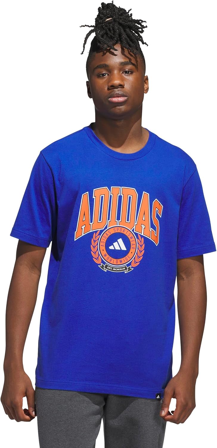 Adidas Mens Varsity Crest Graphic T-Shirt