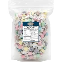 By The Cup Bulk Sugar Free Salt Water Taffy Assortment - Soft & Chewy Guilt-Free Candy, 4 lb Bag - Individually Wrapped Keto-Friendly Sweets for Low Carb Snacking