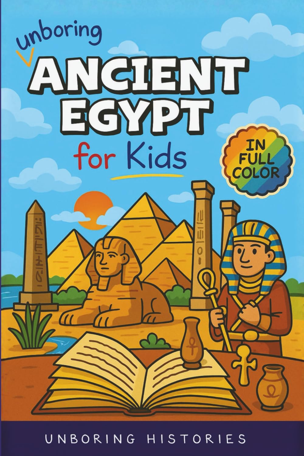 Unboring Ancient Egypt for Kids: Funny, Interesting, Concise Guide to Pharaohs, Pyramids, and Treasure Hunts You Won’t Believe Are True (A Visual ... Full Colored Pictures, Videos, & Activities)