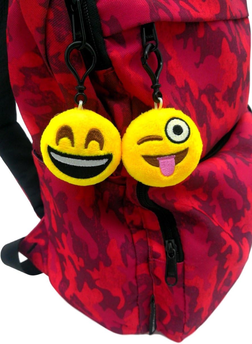 OHill 60 Pack Mini Plush Emoticon Keychain Mini Pillows Key Ring for Birthday Event Party Favors Supplies