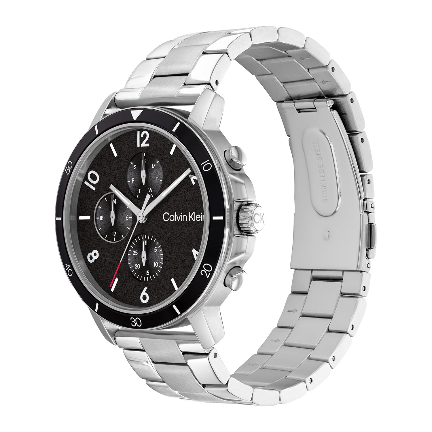 Calvin Klein Reloj Analógico de Cuarzo multifunción para Hombre con Correas en Acero Inoxidable o Silicona