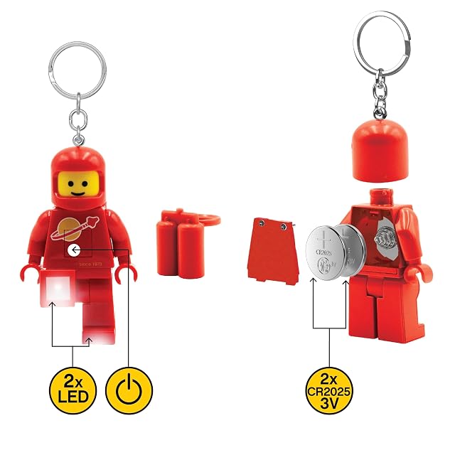 Foto 7 de 8 de LEGO Llavero de luz - Spaceman rojo (KE10HR) figura grande de 3 pulgadas de alto