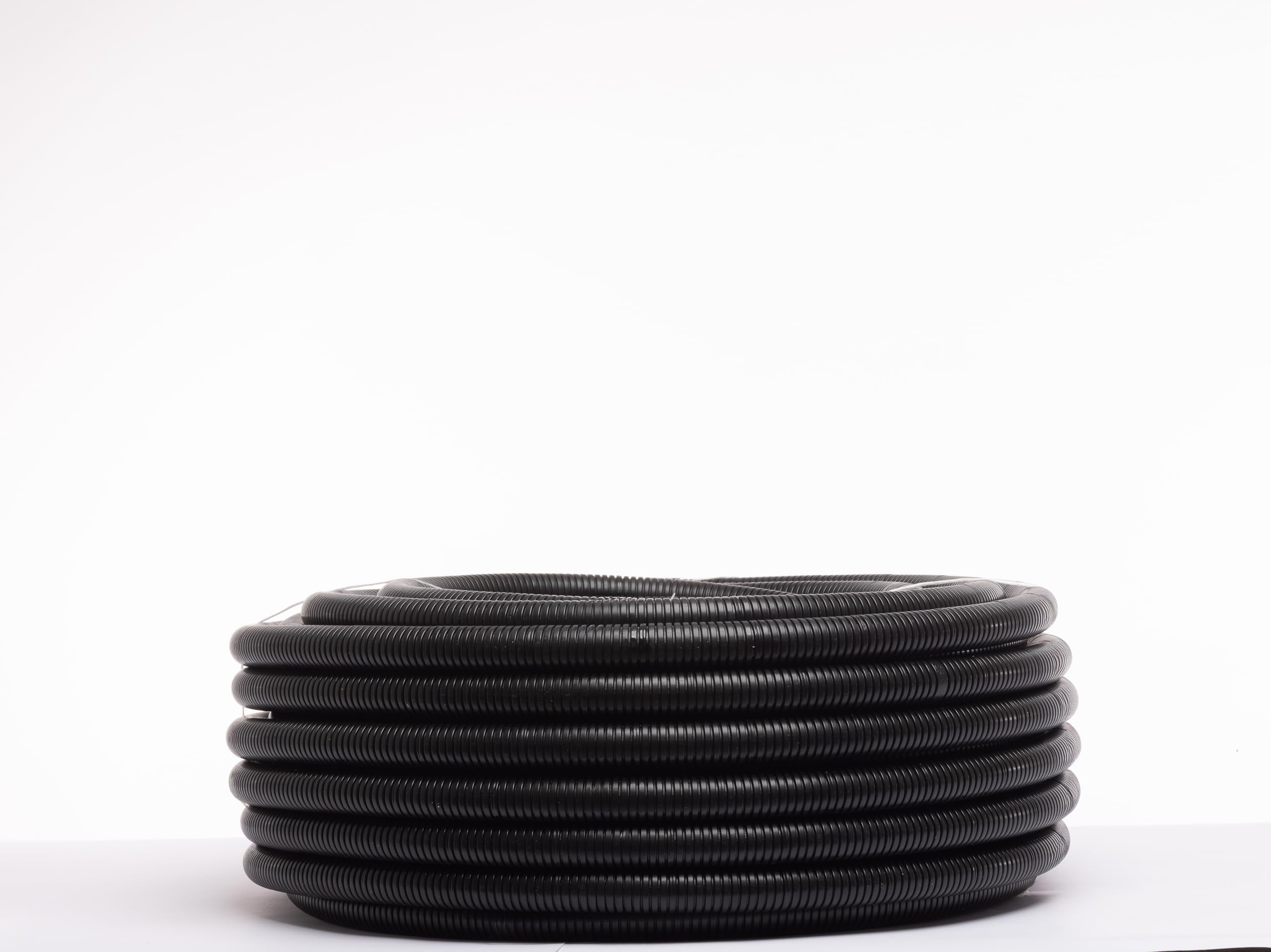 Flexibles Wellrohr mit Führungsdraht, Härtedruck 750N, Ungeschlitzt, UV-Beständig, Durchmesser 19mm, Länge 25 m