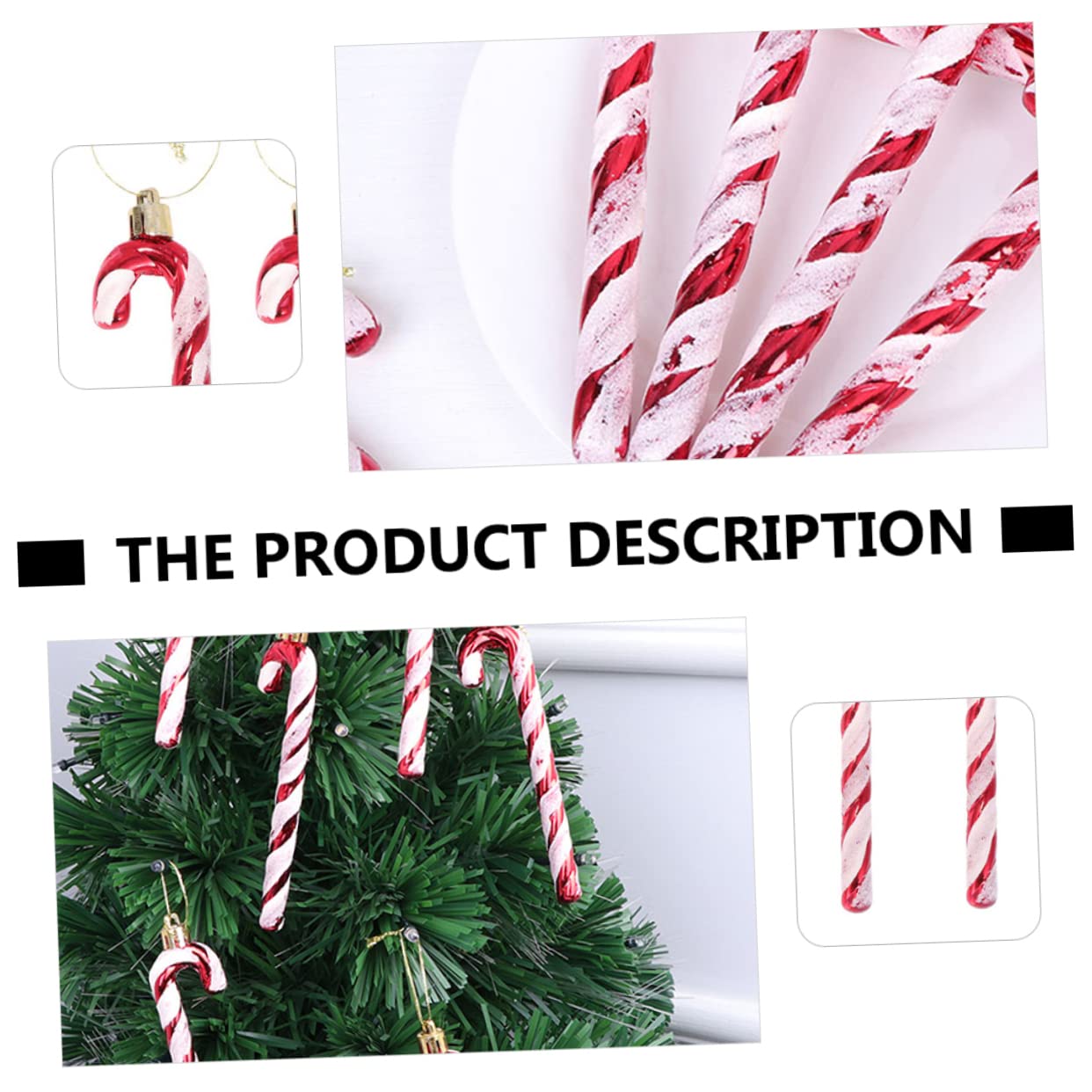 PRETYZOOM 48 STK Weihnachtsstock Weihnachtsdekoration Christbaumschmuck Zum Aufhängen Weihnachtskrücke Weihnachtsverzierung Weihnachtsbaum-hängeornamente Weihnachtsbaumschmuck Überzug