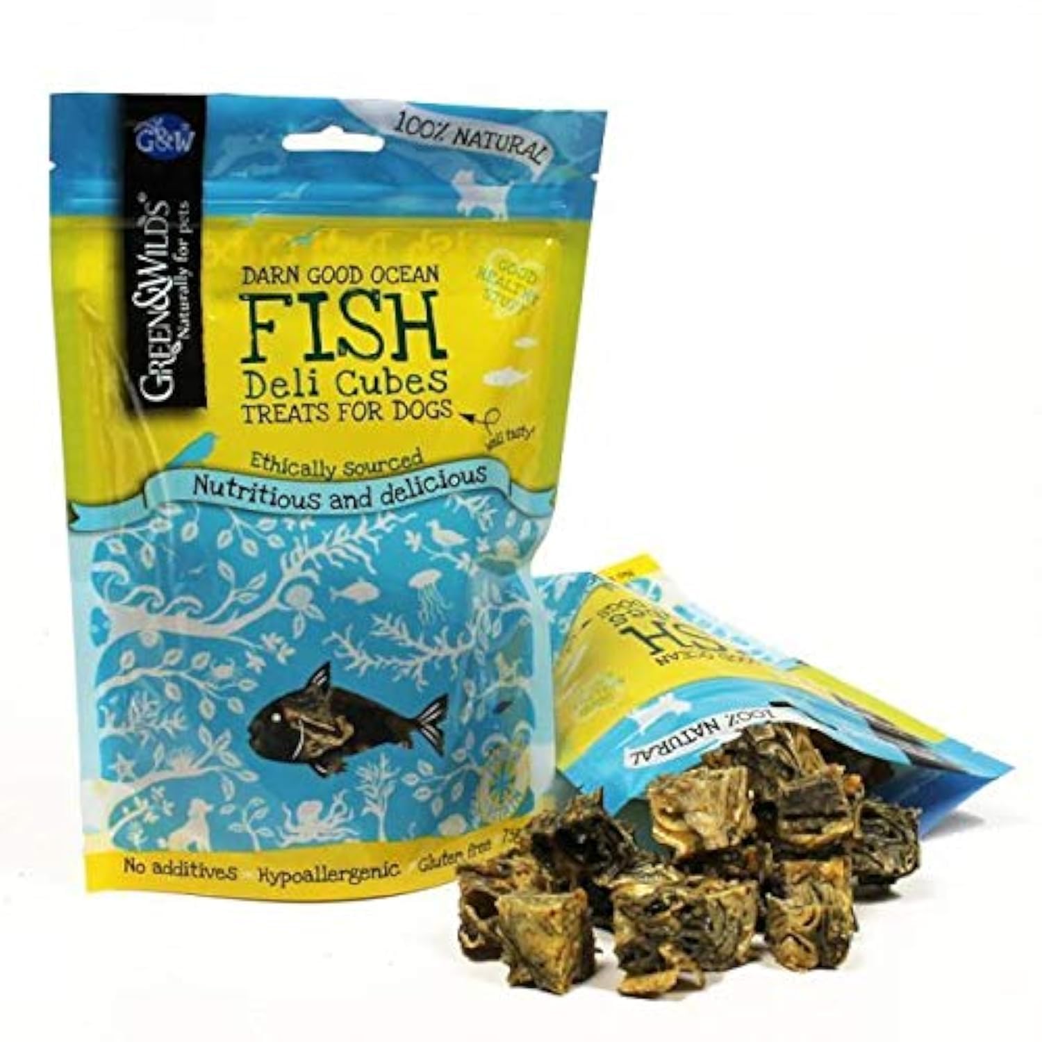 Deli Fish Cubes Dog Treats - 75G