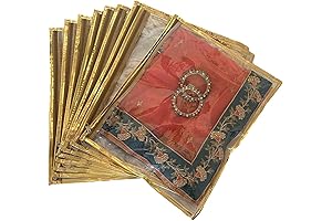 SRB50-S Saree Organizer - Transparent Garment Covers for Single Saree Packing, Wedding Gift Organizer