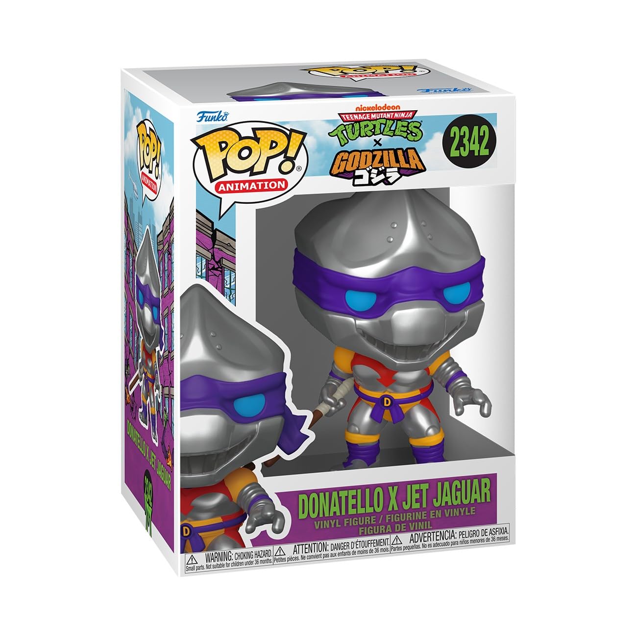 Funko POP! Animation: Godzilla x Teenage Mutant Ninja Turtles - TMNT - Donatello as Jet Jaguar - Collectable Vinyl Figure - Gift Idea - Official Merchandise - Toys For Kids & Adults