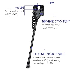 USONG Children\'s Bicycle Single-side Stand Folding Bicycle Bracket Children\'s 12 14 16 18 20 Bicycles Accessories Bike Racks Bikes Side Kickstand (18 inch)