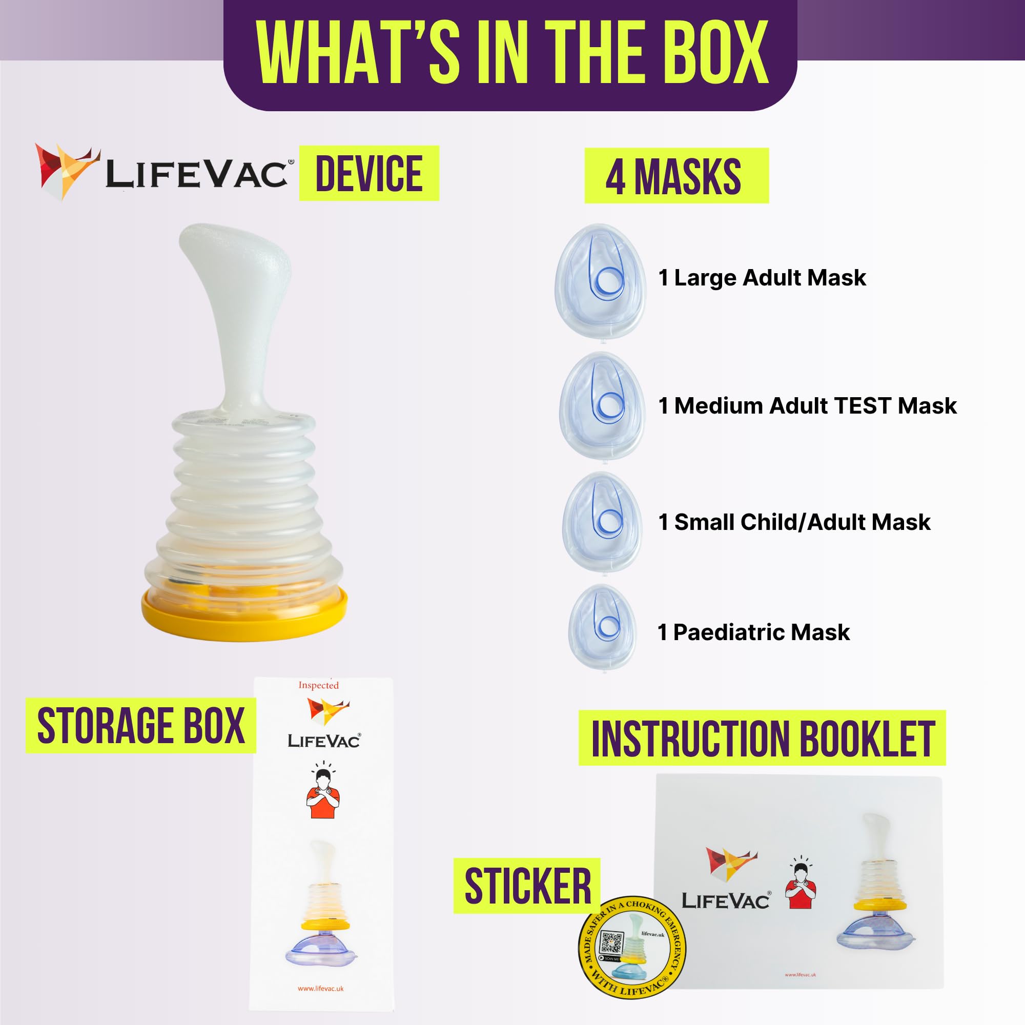 LifeVac – Dispositivo anti-soffocamento – Kit domestico