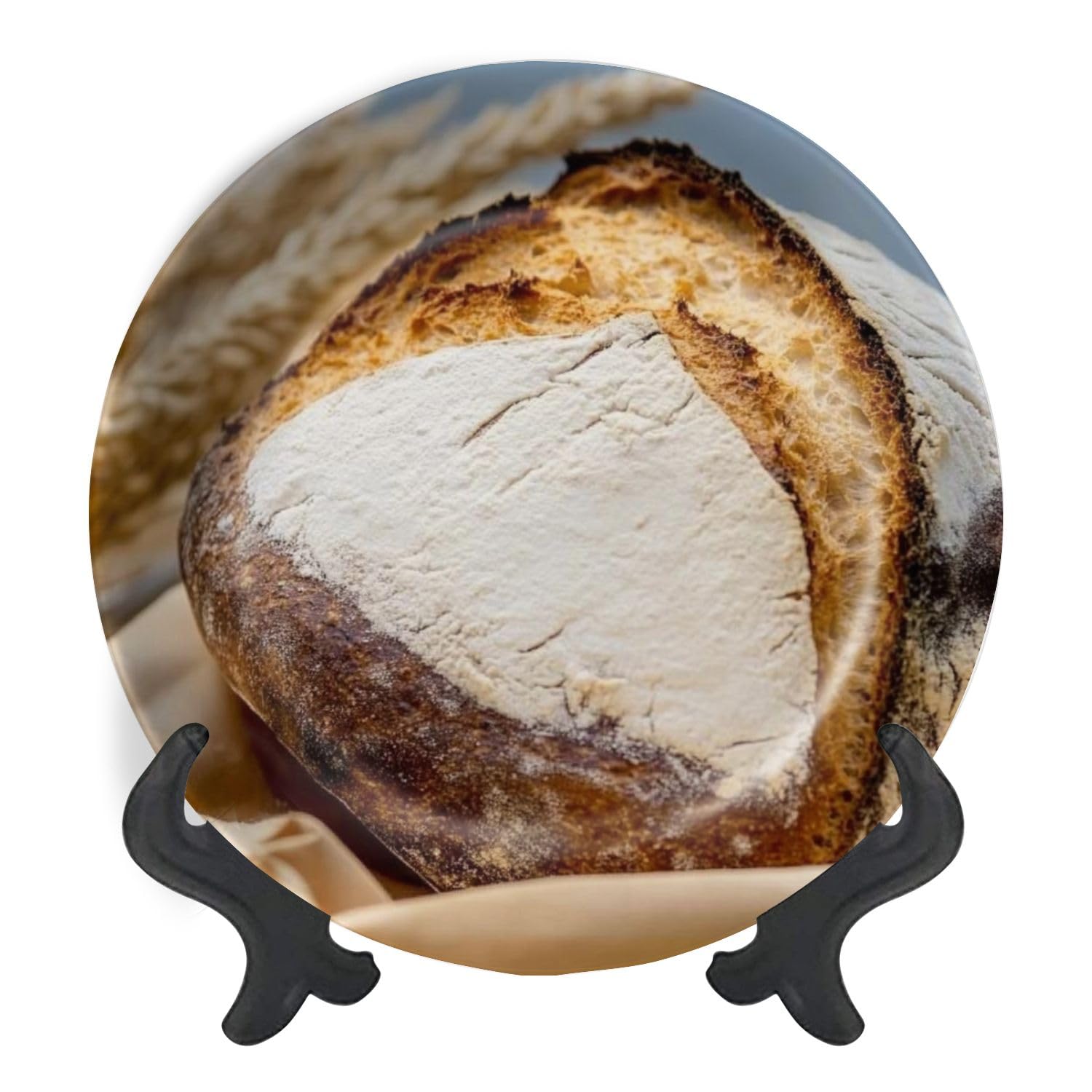 Decorative Plates for Display Homemade Loaf bread fresh Gift Plates Ceramic Collections Plates Hanging Artwork for Living Dining Room Kitchen Souvenir