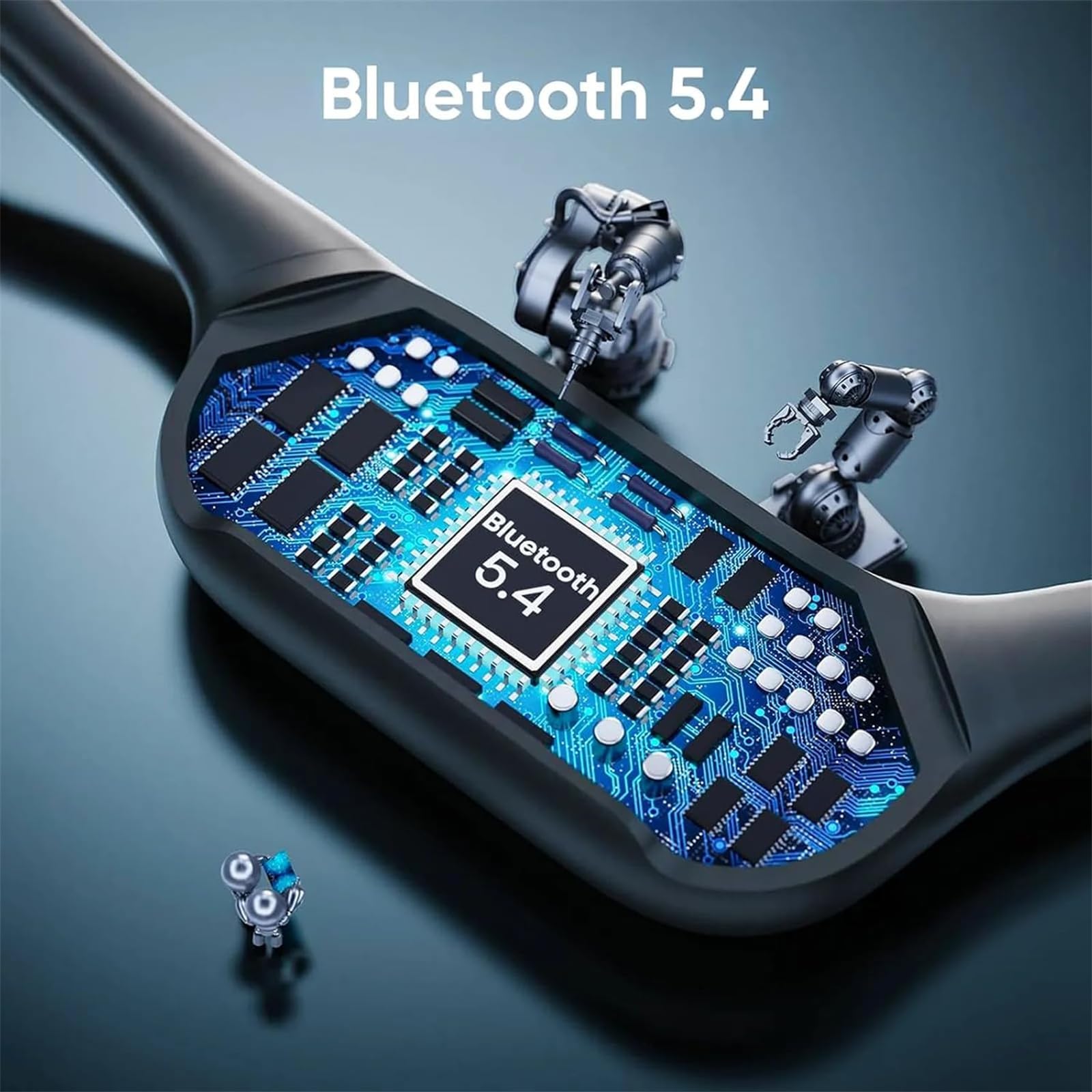 Sekoda Bone Conduction Headphones Écouteurs Bluetooth à Conduction osseuse IPX8, légers et Ouverts, Parfaits pour la Natation, la Course et Le Sport