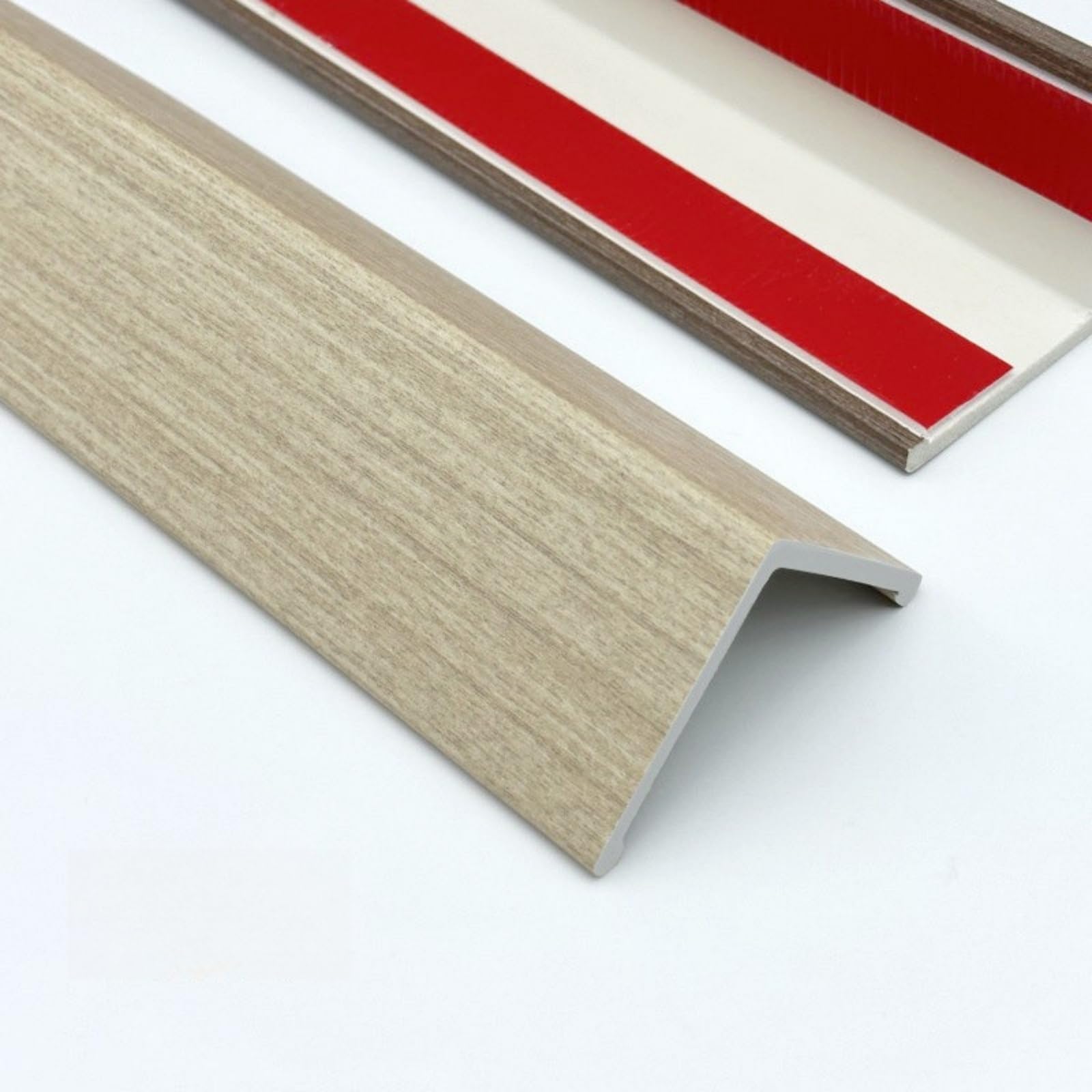 Protector de esquinas autoadhesivo de PVC de 100 cm x 3 piezas, duradero para bordes de suelo y pared, ideal para hogares con mascotas y niños, para evitar arañazos (beige)