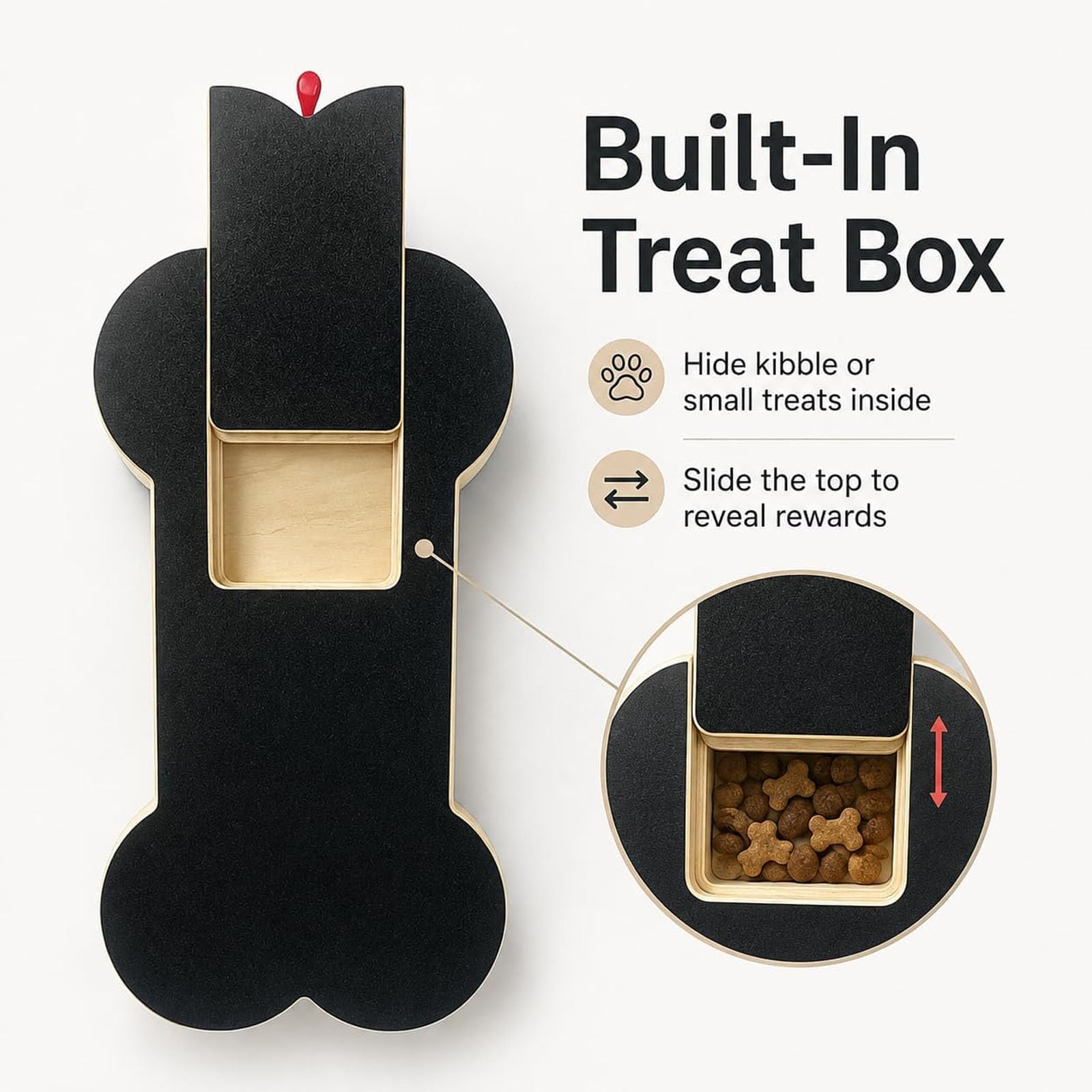 Tablero de rasguño de uñas de Perro de Madera en Forma de Hueso (2pcs)