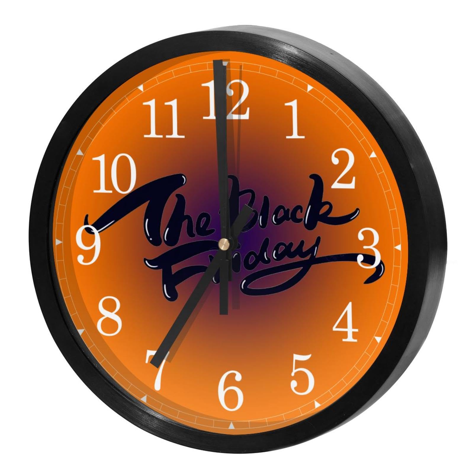 Horloge murale silencieuse à quartz à piles pour école et bureau