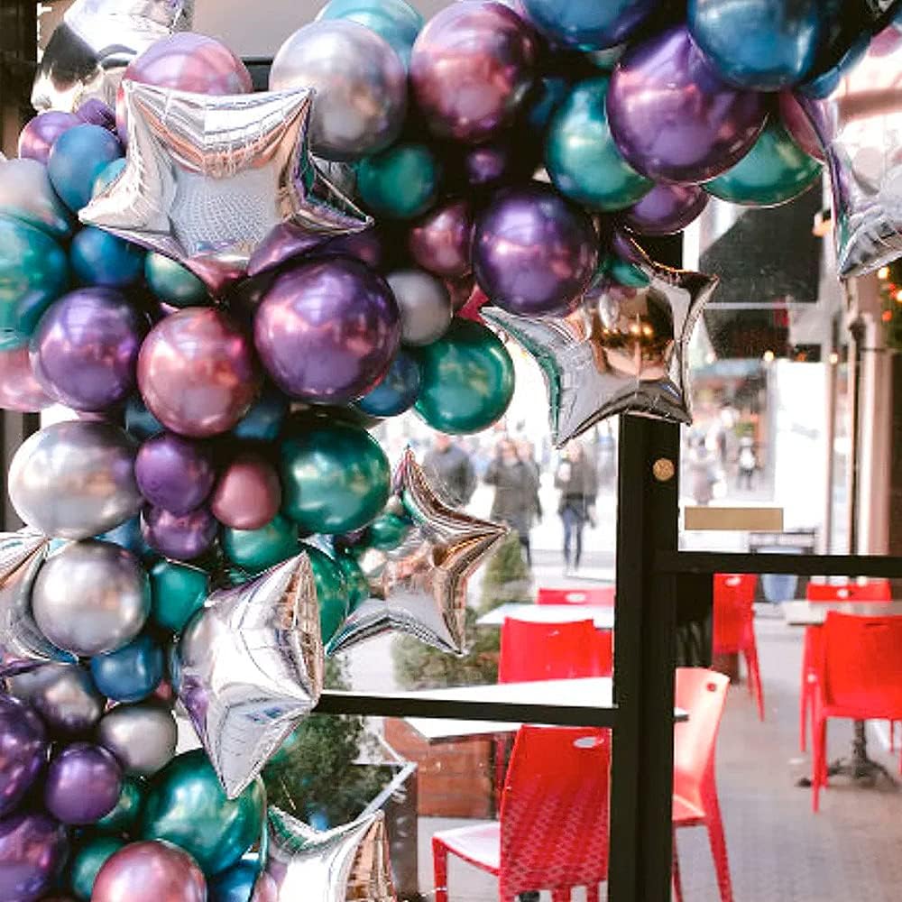 RUBFAC Metallic Balloons 5 Inch, 120pcs 12 Assorted Colors Metallic Rainbow Balloons Party Balloons for Birthday Party Baby Shower Anniversary Festival Arch Garland Decoration : Home & Kitchen