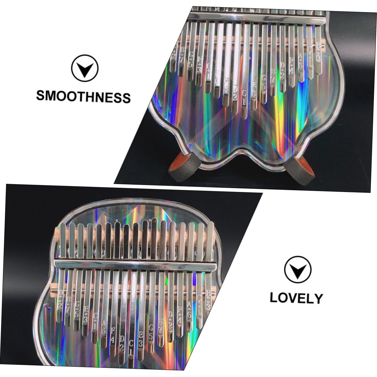 Kalimba Strumento Musicale 17 Tasti Acrilico Pianoforte A Pollice Per Principianti Dito Forniture Musicali Leggero Portatile