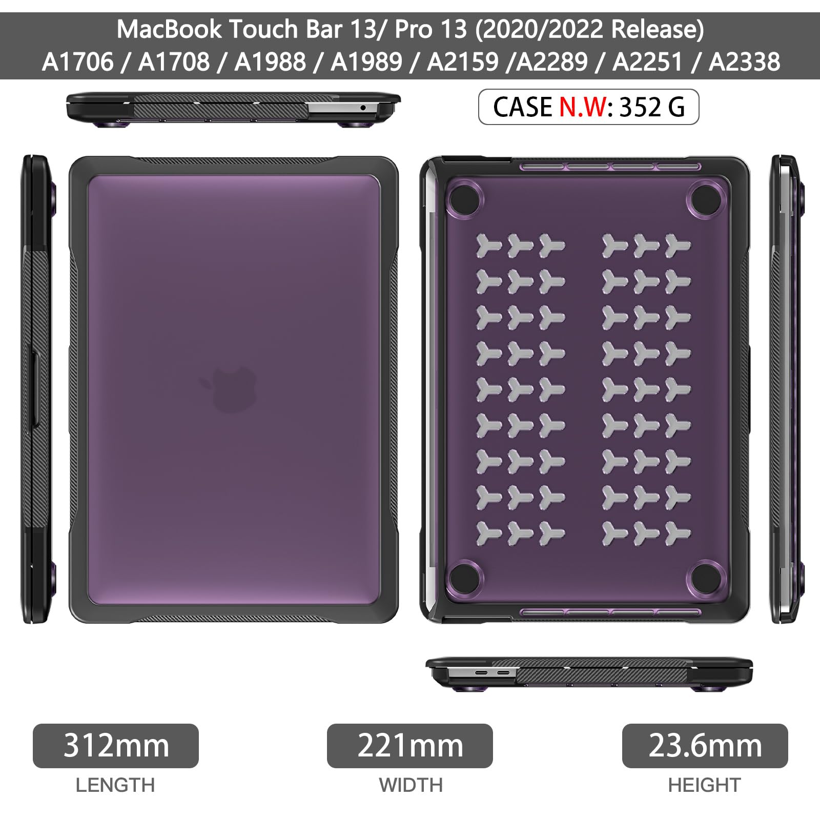 Case Batianda Ultimate Protection Case For New M3 Macbook Pro 16 Inch