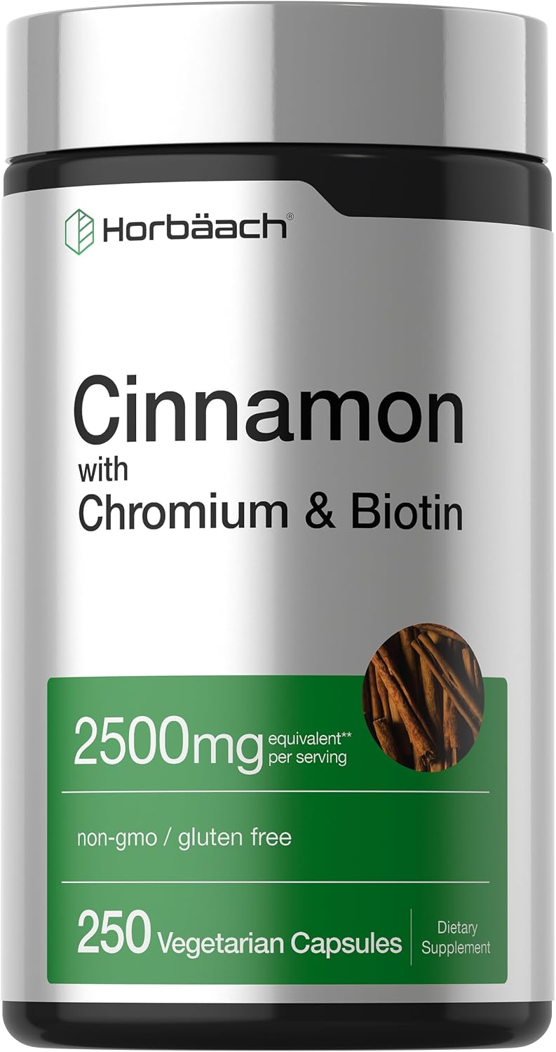 Horbäach Cinnamon with Chromium & Biotin | 250 Capsules