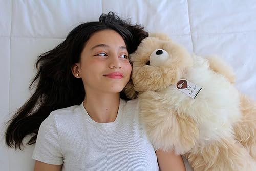Miniatura 46 de Ositos de peluche suaves y tiernos de alpaca para bebé, 9 pulgadas, animal de peluche de alpaca premium hecho a mano en piel auténtica de Alpaka.