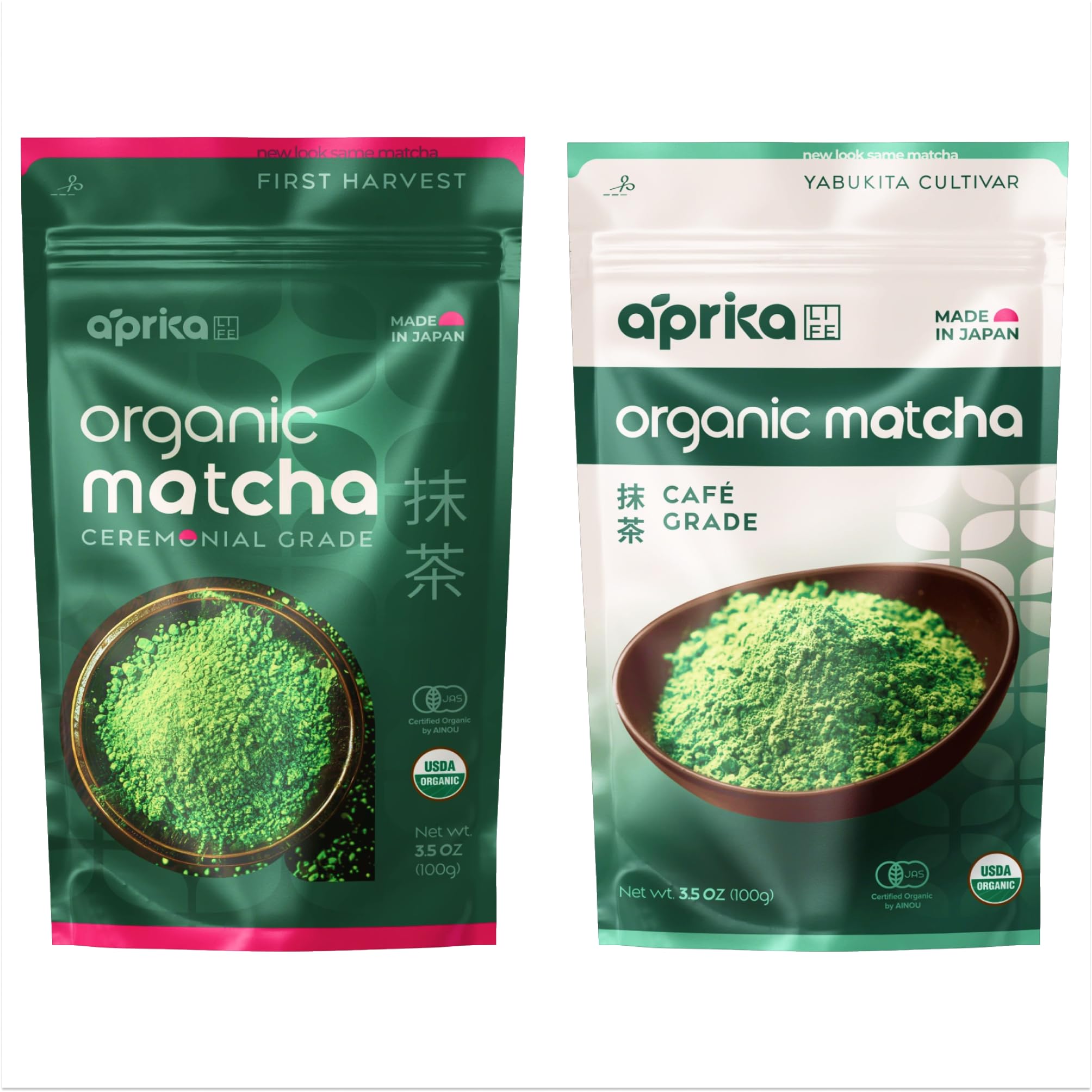 100g/3.5oz Ceremonial + 100g/3.5oz Culinary Grade Matcha from Japan Bundle