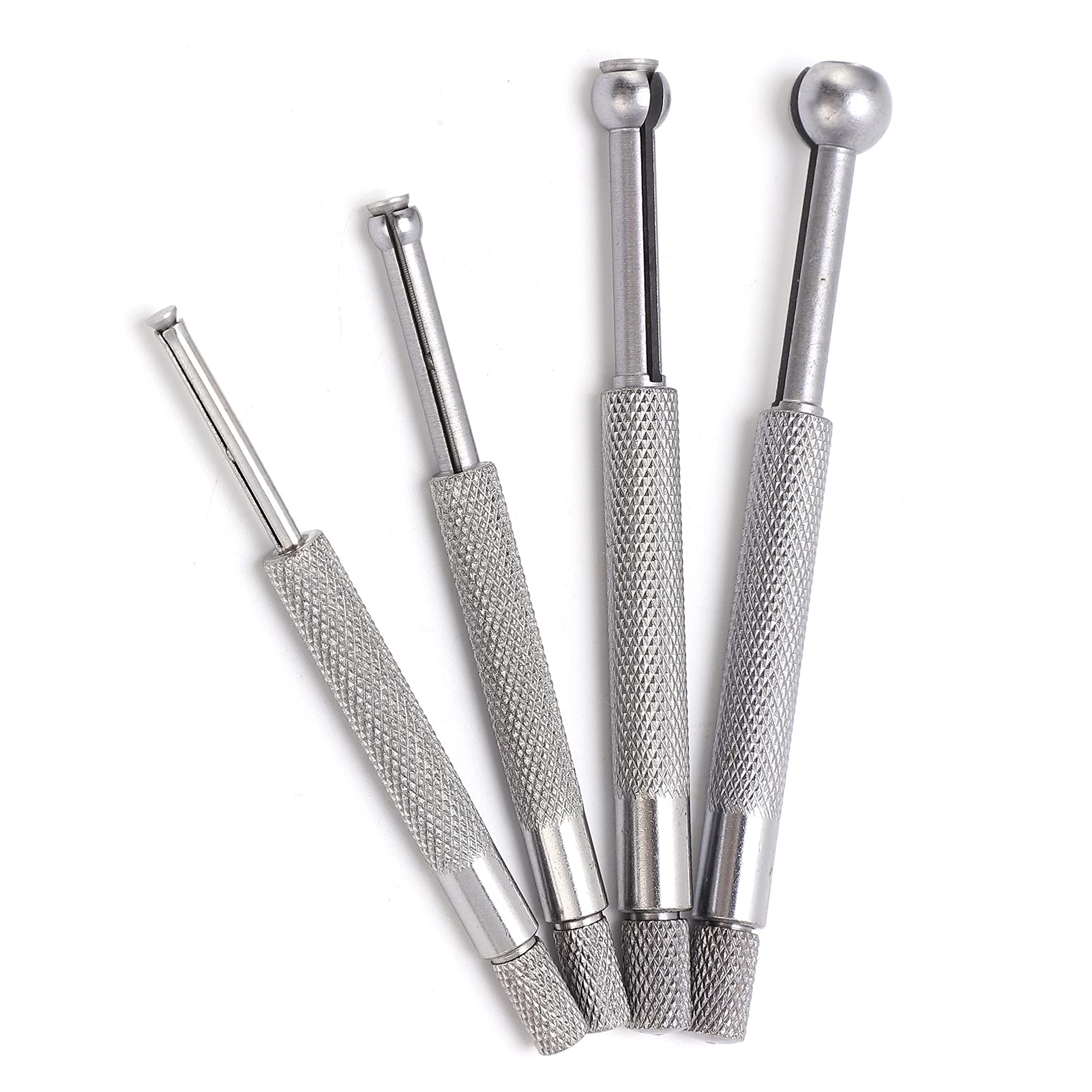 4PCS Telescopic Hole Gauge Set, Full Ball Bore Measuring Tool with 3-13mm Range, Heat - Treated Steel Telescoping Gauge for Small Holes Slits and Grooves, Includes Storage Bag