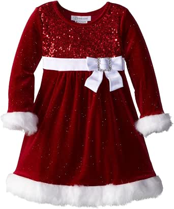 Amazon.com: Bonnie Jean Girls Glitter Red Velvet Sequin Christmas
