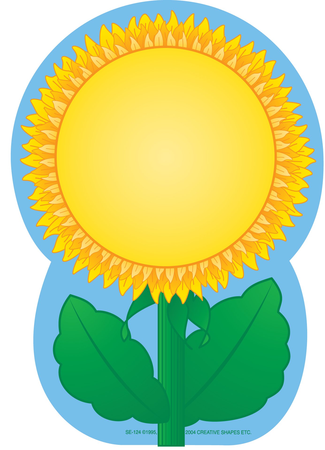 SHAPES ETC. Sunflower Large Notepad- Inspired Classroom/School Crafts Projects, Spring Decorations, and Kids Crafts Projects.