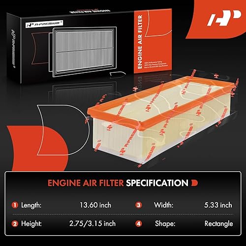 Miniatura 2 de A-Premium Filtro de aire de motor compatible con Audi A3 2008-2013, Q3, TT (Quattro) y Volkswagen Jetta 2005-2018, Passat, Beetle, CC, Golf, GTI y