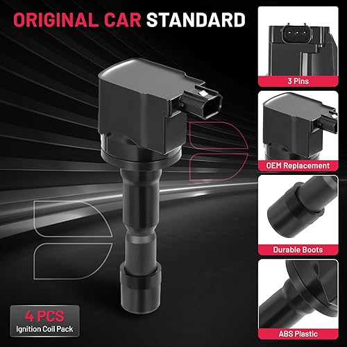 Vista 136 de BDFHYK Paquete de bobinas de encendido y bujías de iridio compatibles con Acura RSX Honda Accord Civic CR-V Element repuesto para UF583 UF311