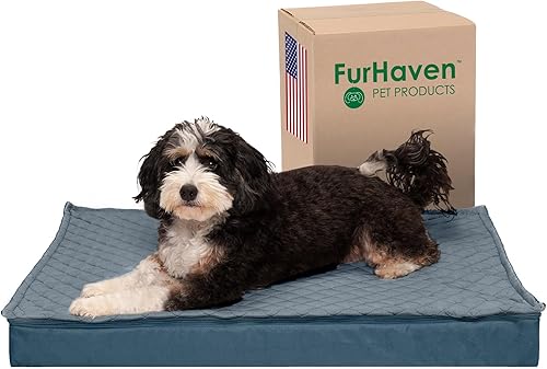 Miniatura 37 de Furhaven Pet – Colchón ortopédico de espuma tradicional para perros y gatos, varios estilos, tamaños y colores