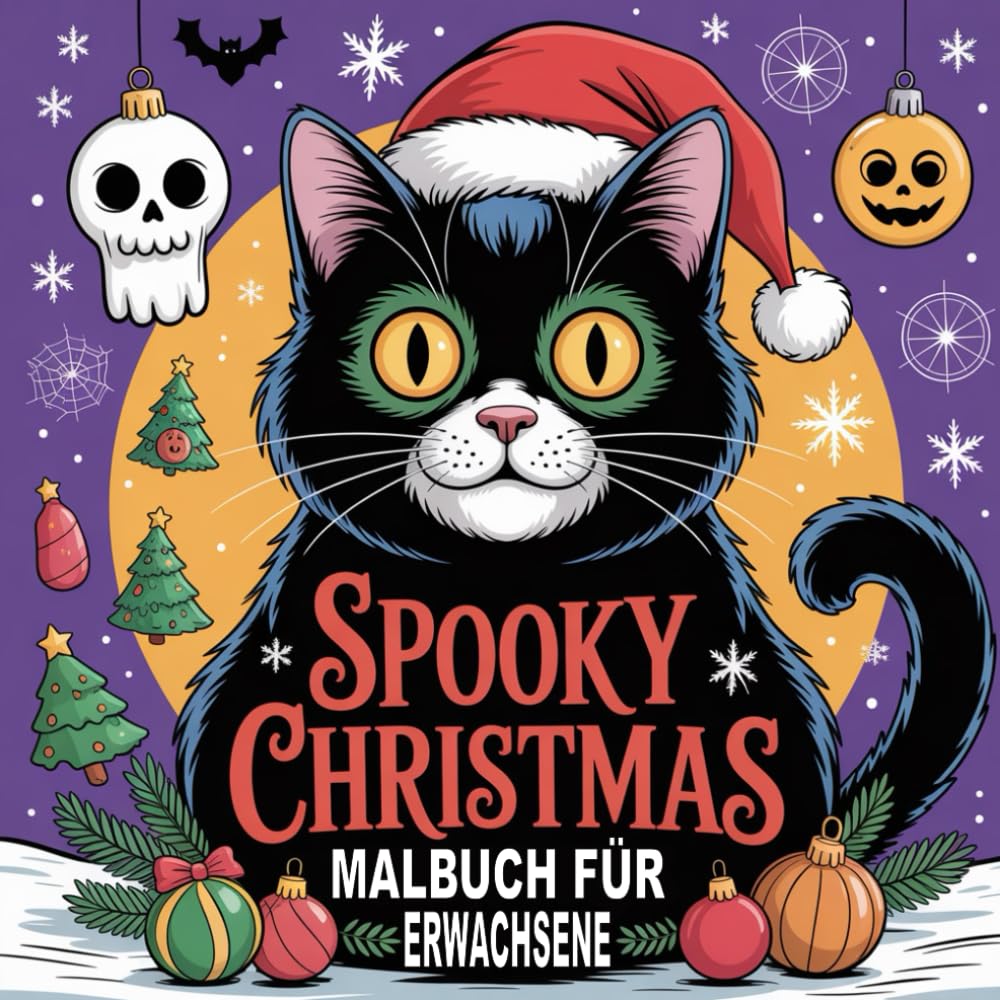 Spooky Christmas Malbuch für Erwachsene: 50 Wunderschöne, Detaillierte Motive: Festliche Muster, Wintertiere und Traditionelle Szenen. Das perfekte Geschenk für meditative Auszeit.
