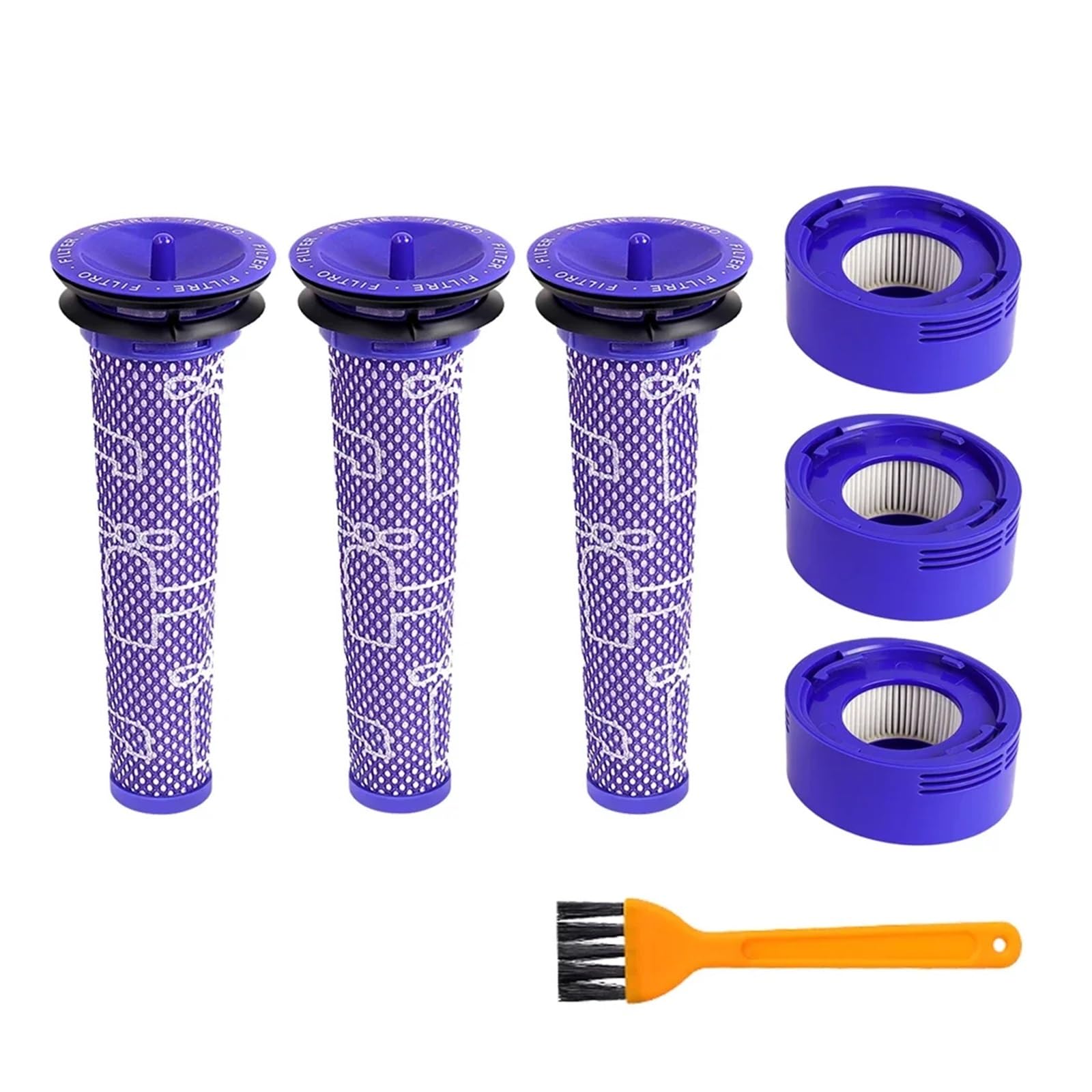Staubsauger-Filter-Set, kompatibel mit Dyson, V7 V8 Absolute Animal, kabelloser Staubsauger, Ersatz-Vorfilter, Nachfilter-Ersatzteile(7pc)