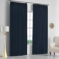 Vista 74 de MAIHER Cortina plisada para oscurecer la habitación, de 108 pulgadas, triple tejido, con aislamiento térmico, ahorro de energía, cortina plisada