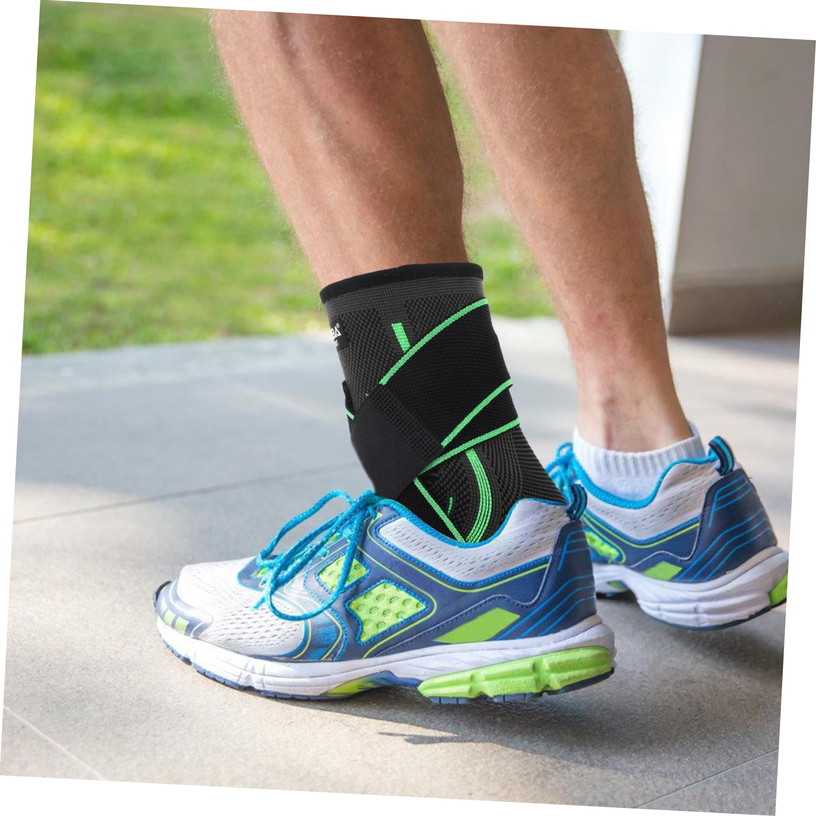 IWOWHERO Nkle Sleeve Compression Suort Ankle Stabilizer Athletic Ankle Protectors Ankle Brace Yoga Ankle Support Brace Green 2xl/3xl