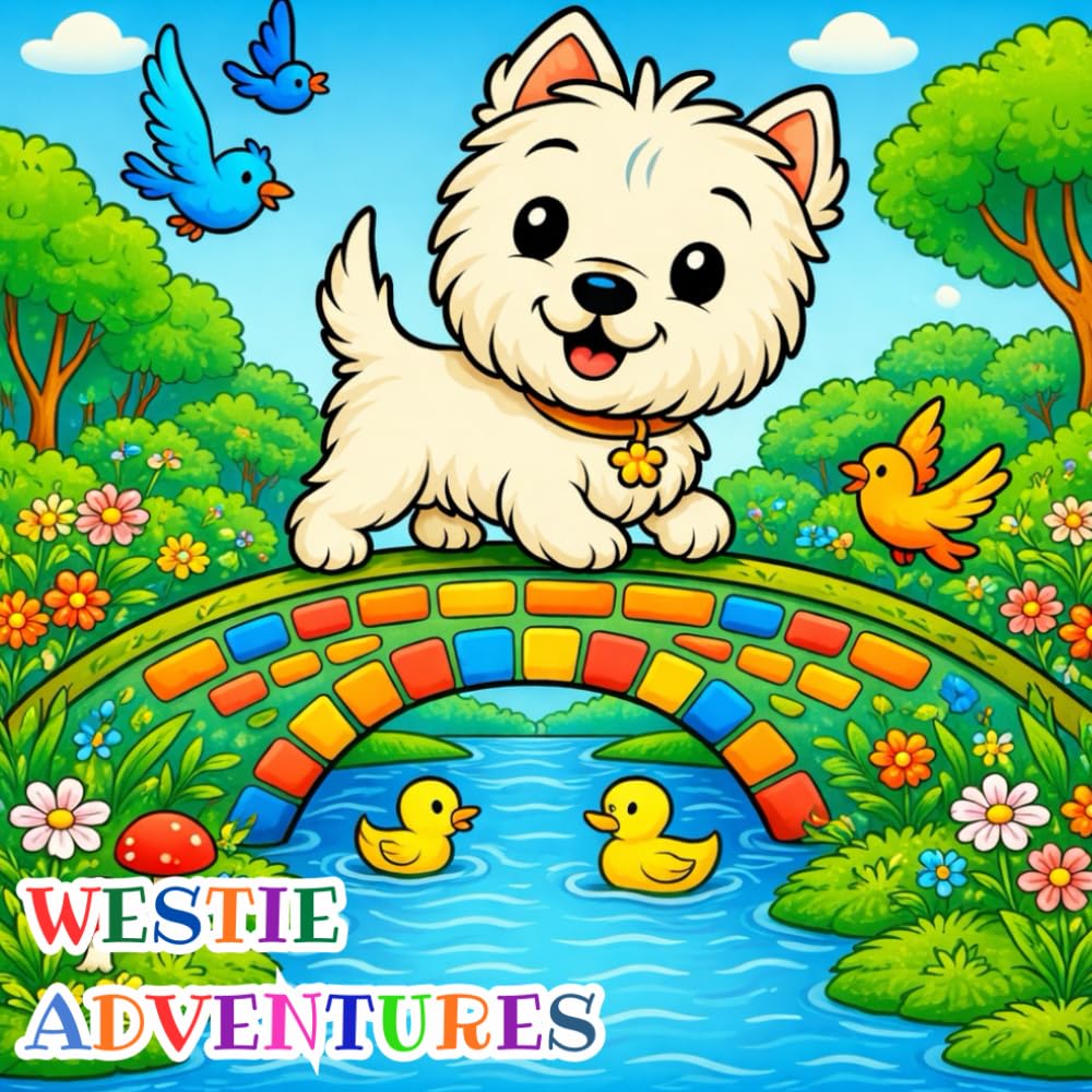 westie adventures: A Coloring Journey for Kids