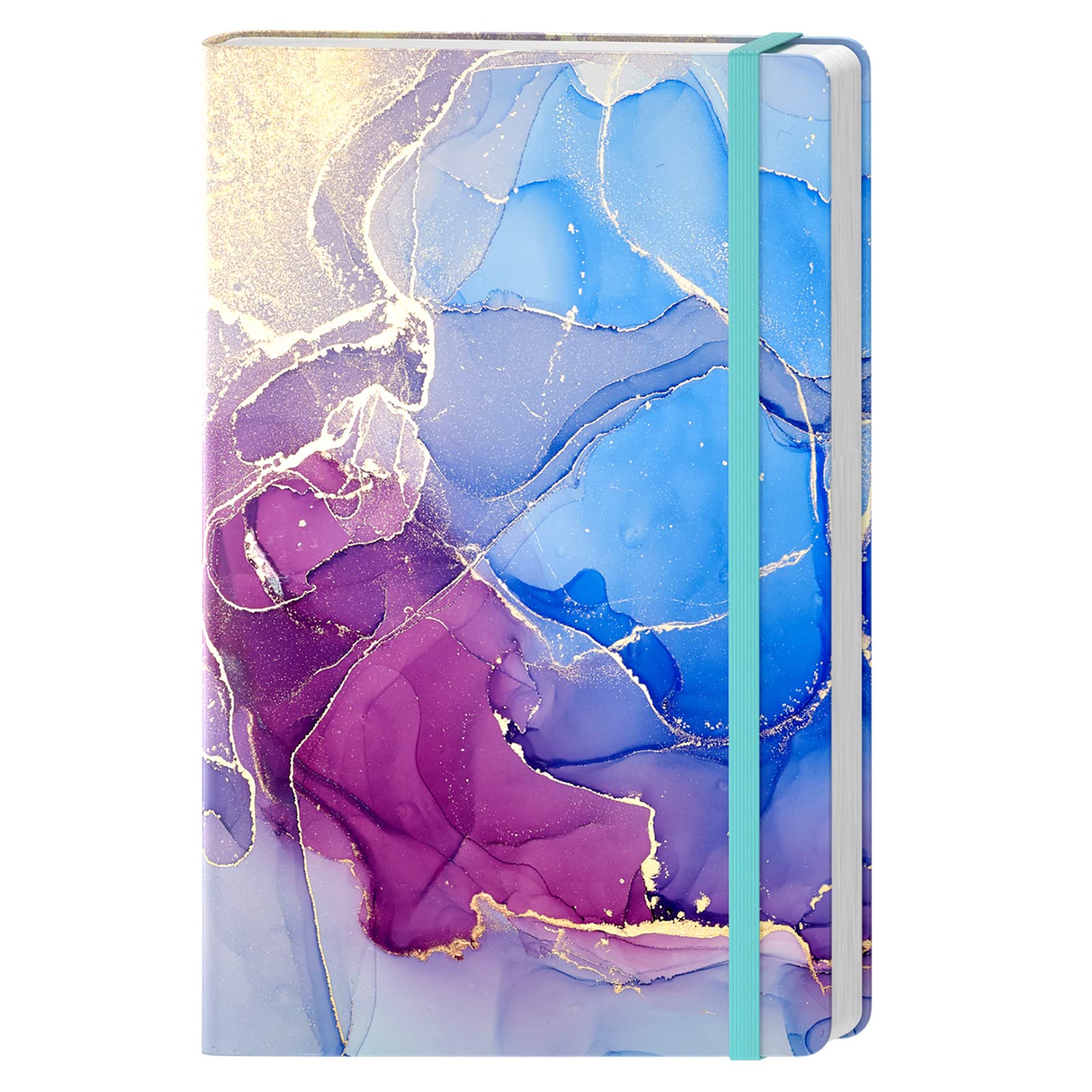 HUAMXE A5 Hardcover Lined Journal Notebook, 160 Pages Purple Ink — image 1