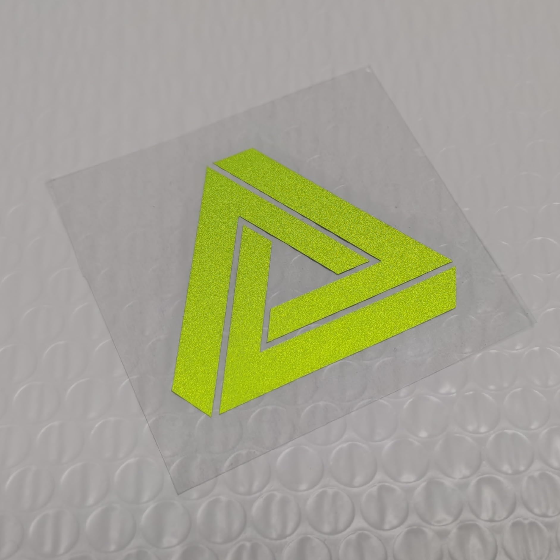 HAfgDJ Motorcycle Helmet Sticker Triangle Warning Waterproof Reflective Decal