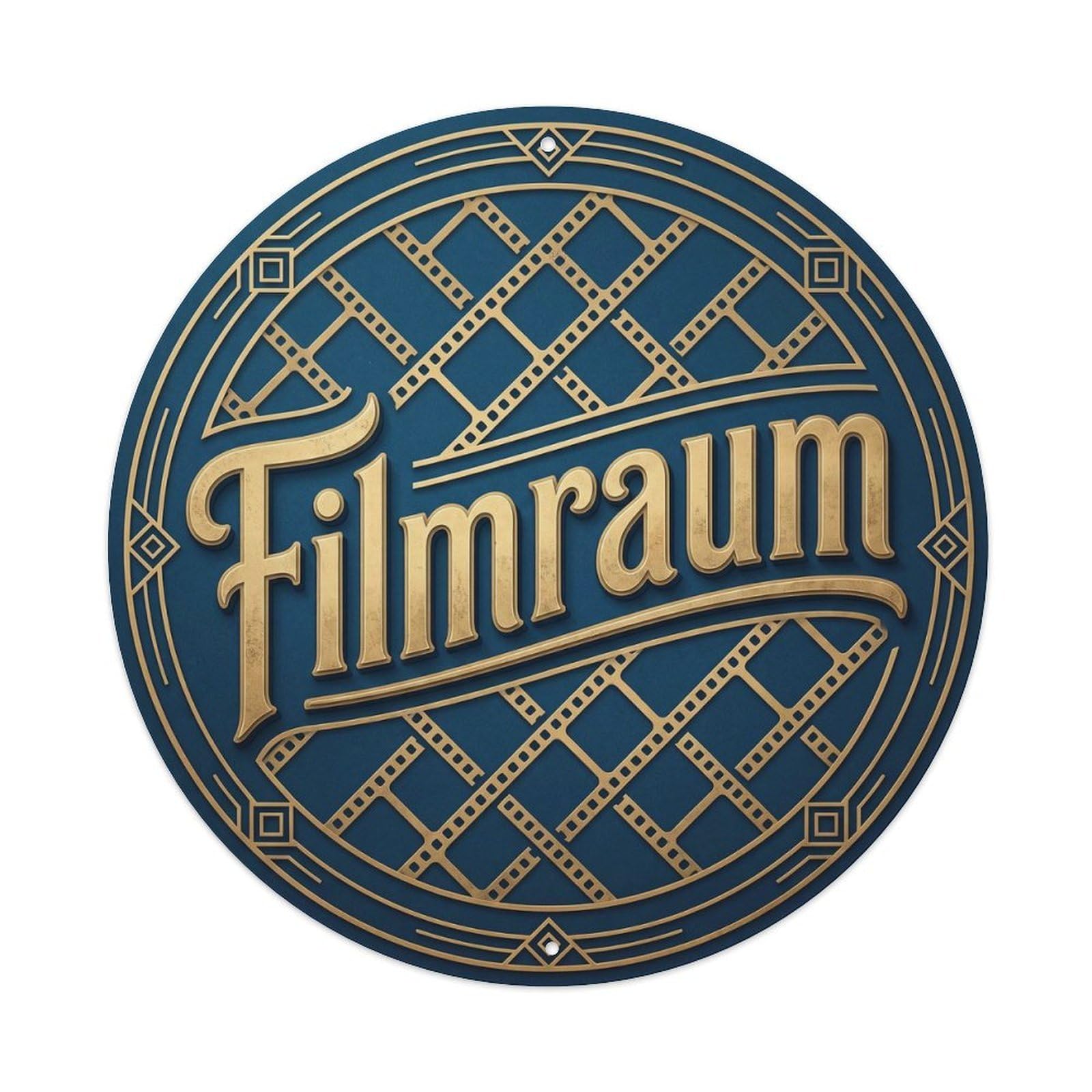 Vintage Filmraum Text Filmstrip Metal Tin Sign