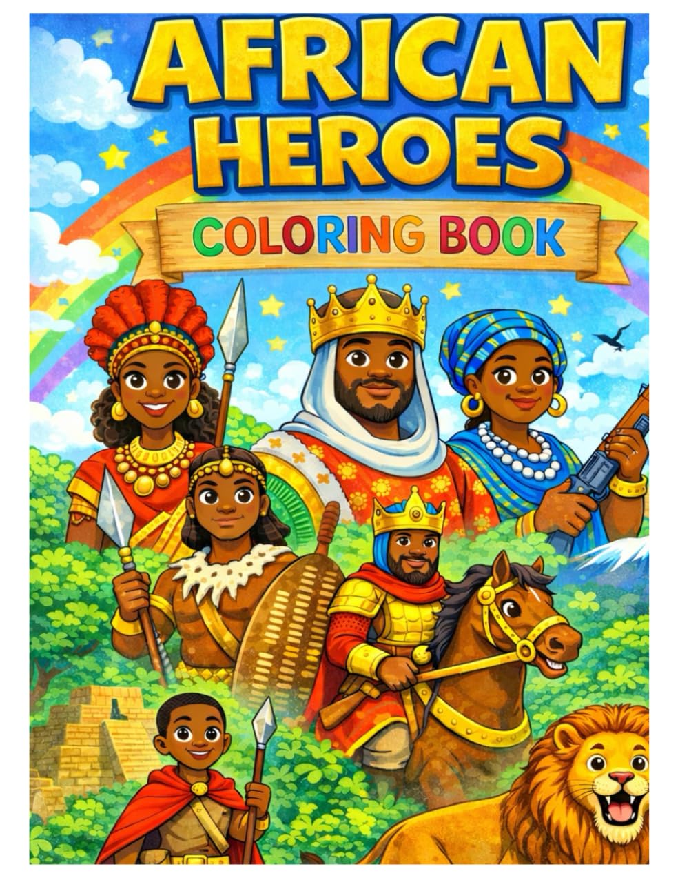 African Heros: Colouring Book