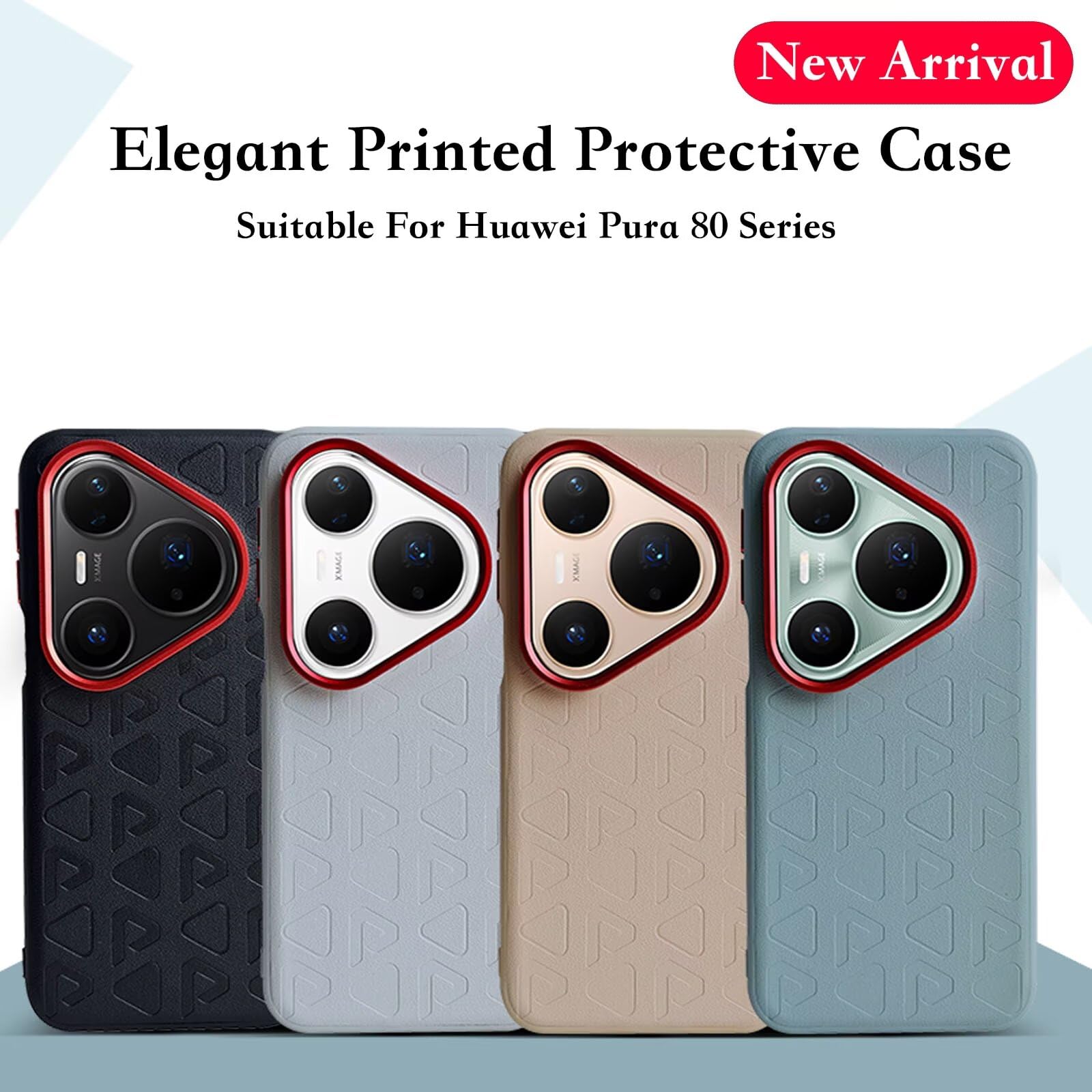 for Huawei Pura 80 Pro Case, Plain Leather Cell Phone Case,Anti Drop,360° Full Coverage Shockproof Phone Case Compatible with Huawei Pura 80 Pro ﻿ Khaki