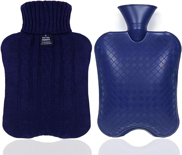 Hot Water Bottle with Soft Cover for Neck Pain Relief