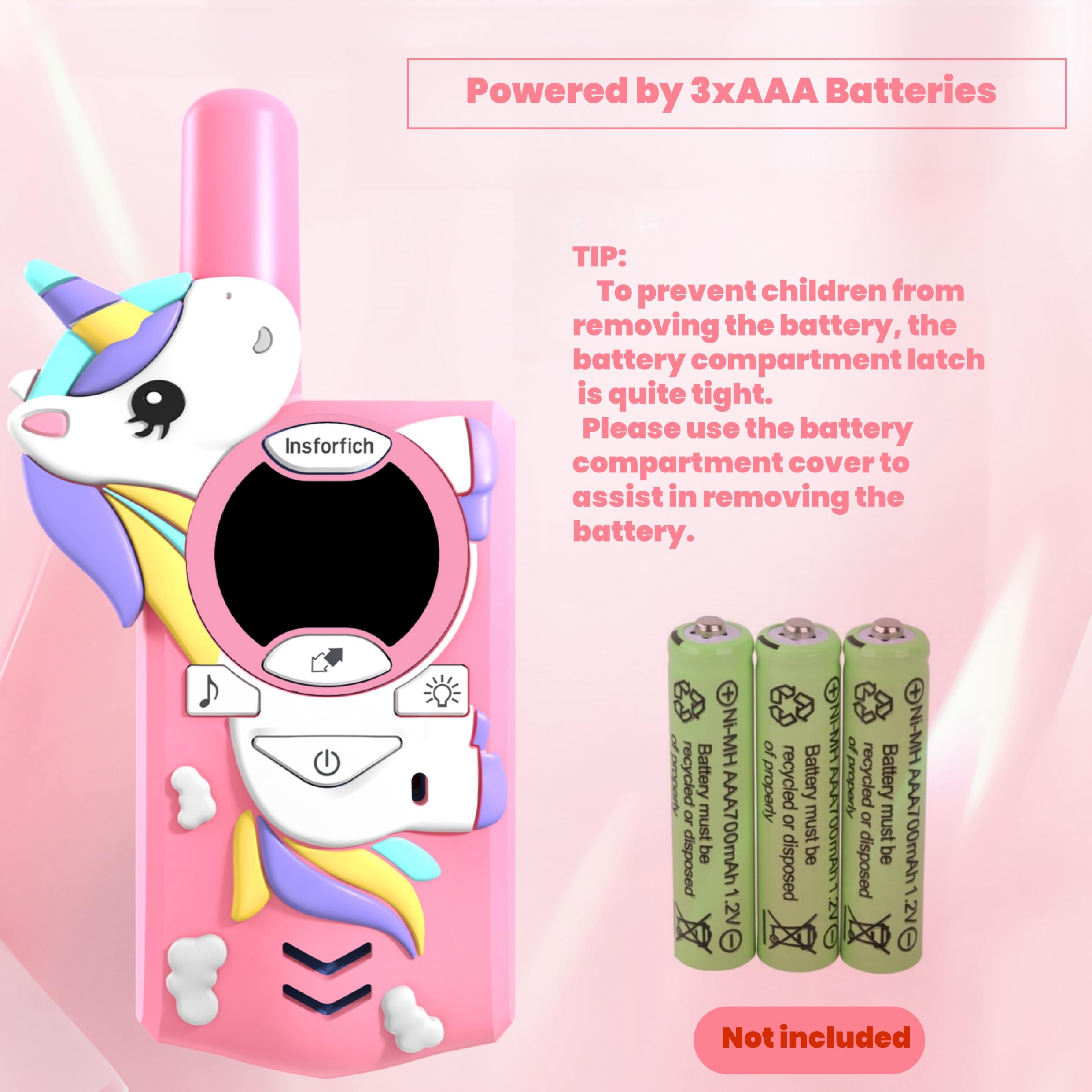 Juguetes para niñas de 3 a 12 años, walkie talkies para niños para senderismo al aire libre, radio de 2 vías, regalos para niños de 3 a 12 años, regalo de cumpleaños de Halloween 5