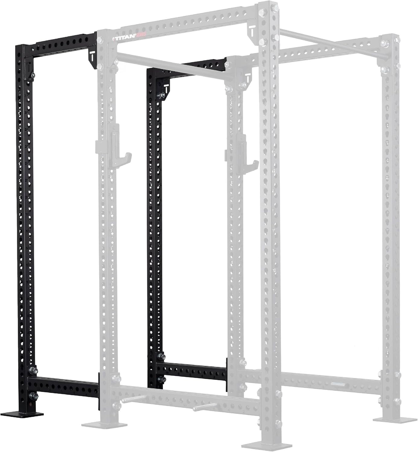 Titan Fitness Titan Series 90" Bolt-Down Black 24" Power Rack Extension Kit, Rackable 2000 LB Capacity, Weightlifting and Strength Training