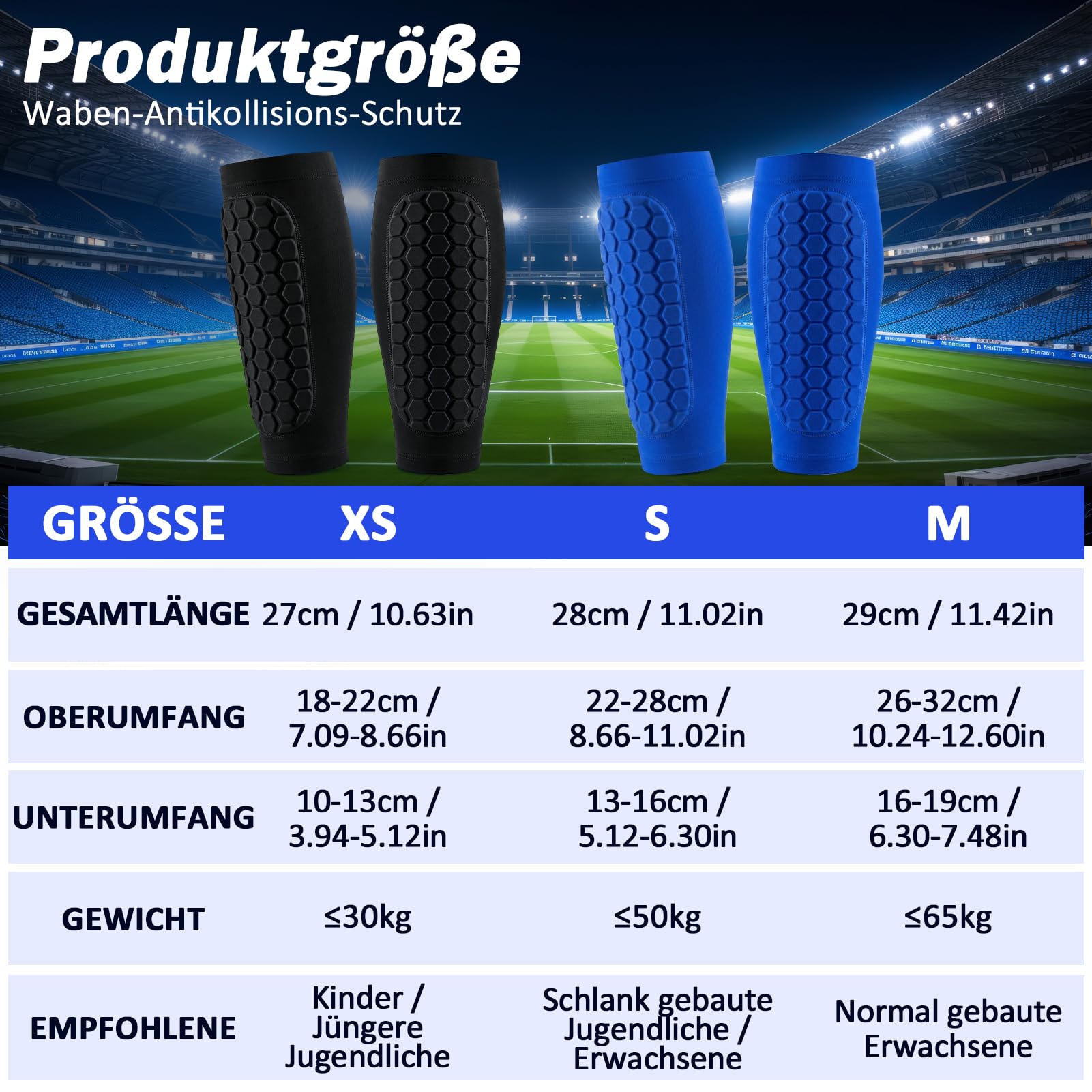 Kiiwah 2 Stück 2026 Neu Schienbeinschoner Kinder Fußball Pro Waben-Stoßdämpfung, Atmungsaktiv rutschfest Schienbeinschoner Fußball Herren Fußballausrüstung für Jungen Mädchen Erwachsene