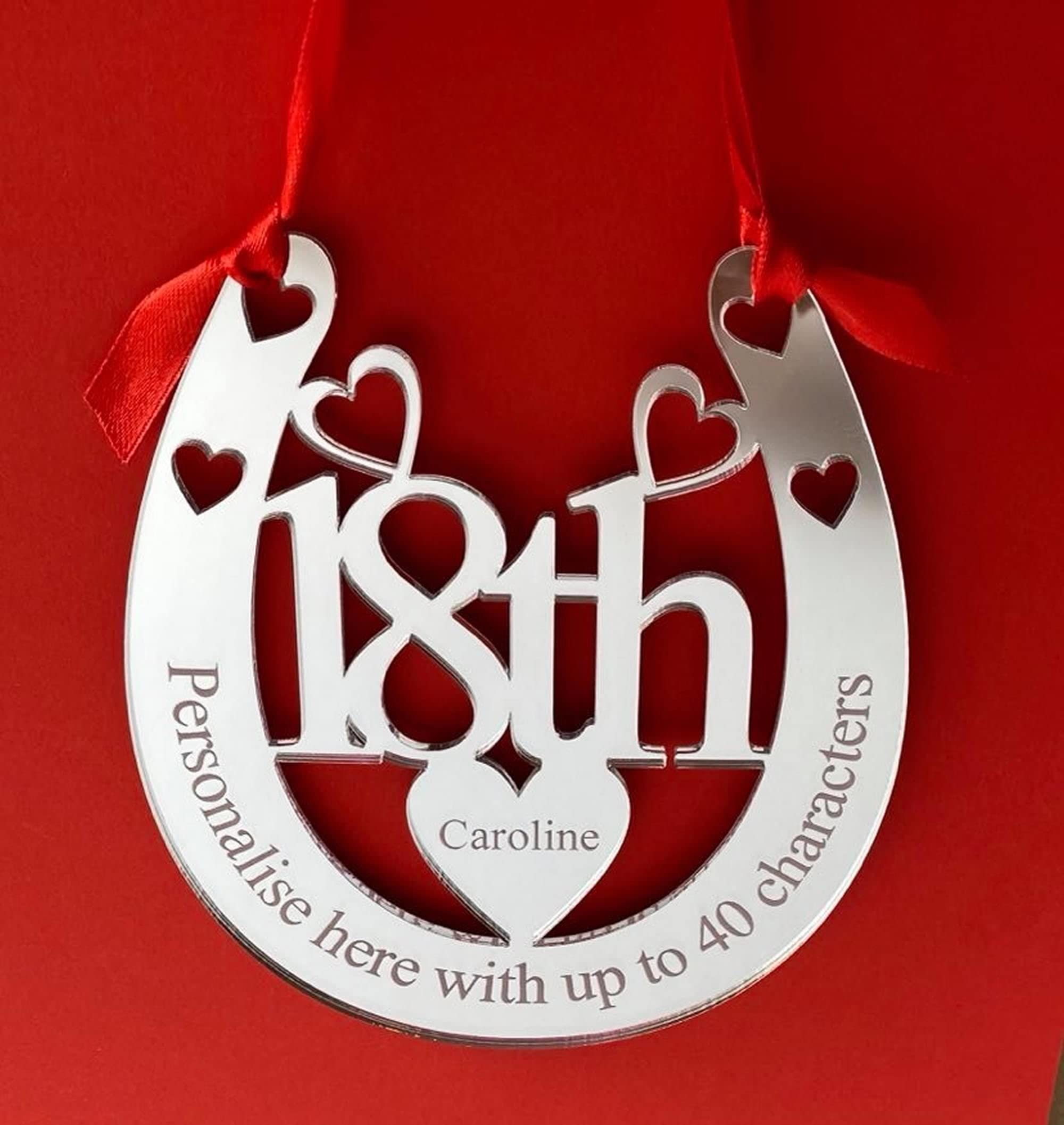 Personalised 18th Good Luck Lucky Keepsake Horseshoe. A Gift For You UK H1