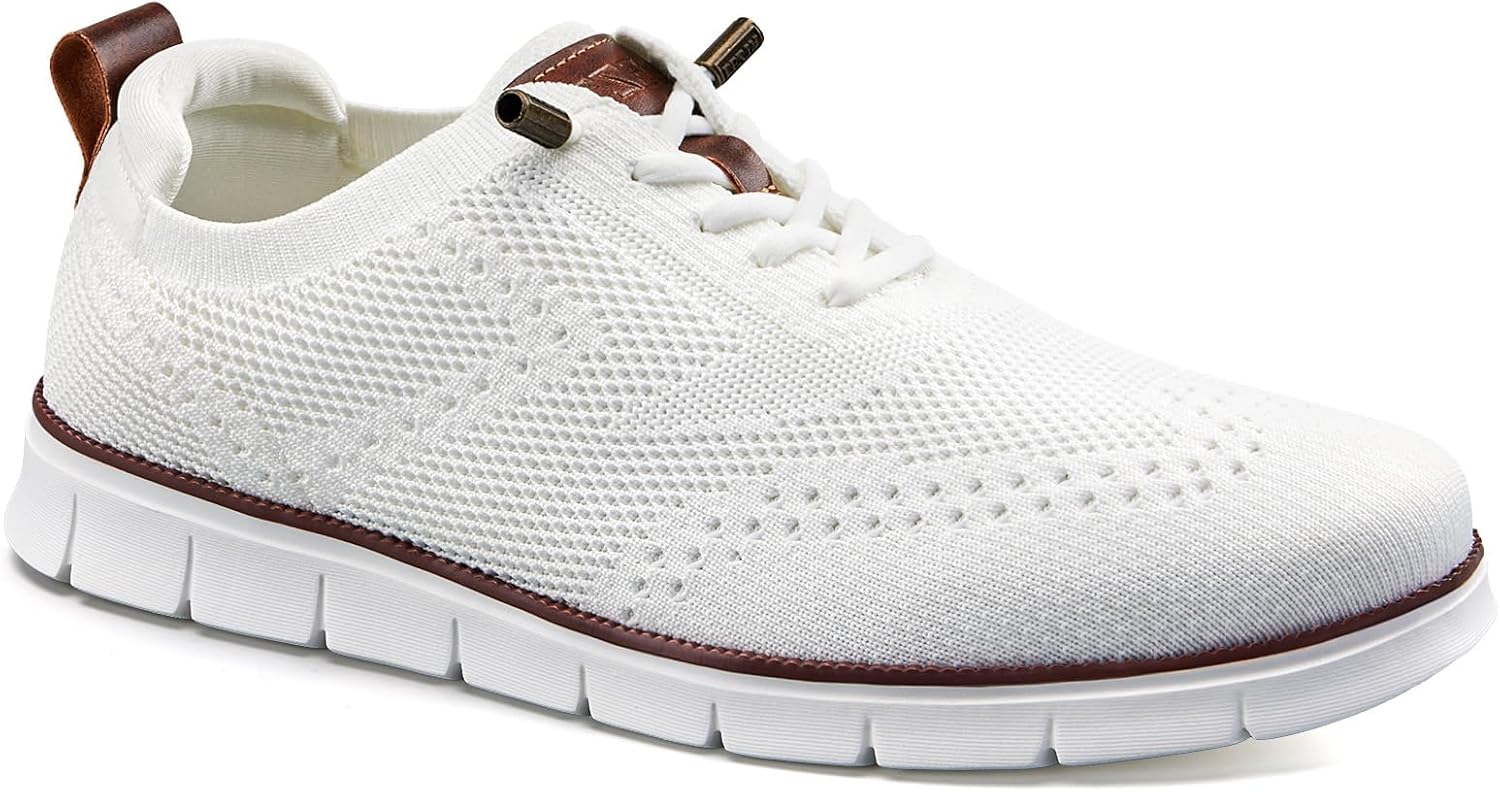 LEZTA Breeze Shoes for Men Casual Dress Oxfords Business Walking Sneakers Comfortable Lightweight Breathable Soft Sole Footwear