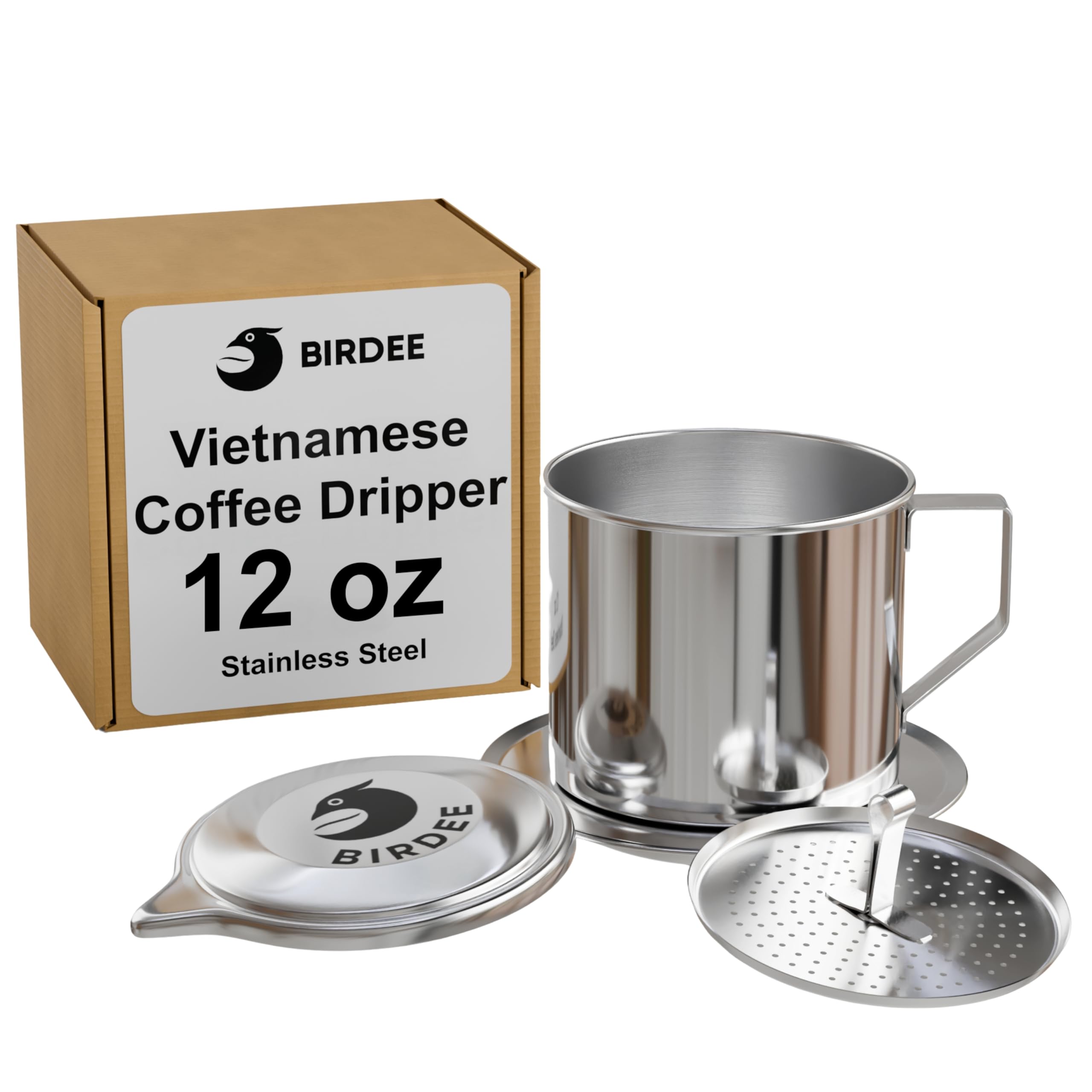 BirdeePhin Filter Coffee: Stainless Steel 12oz