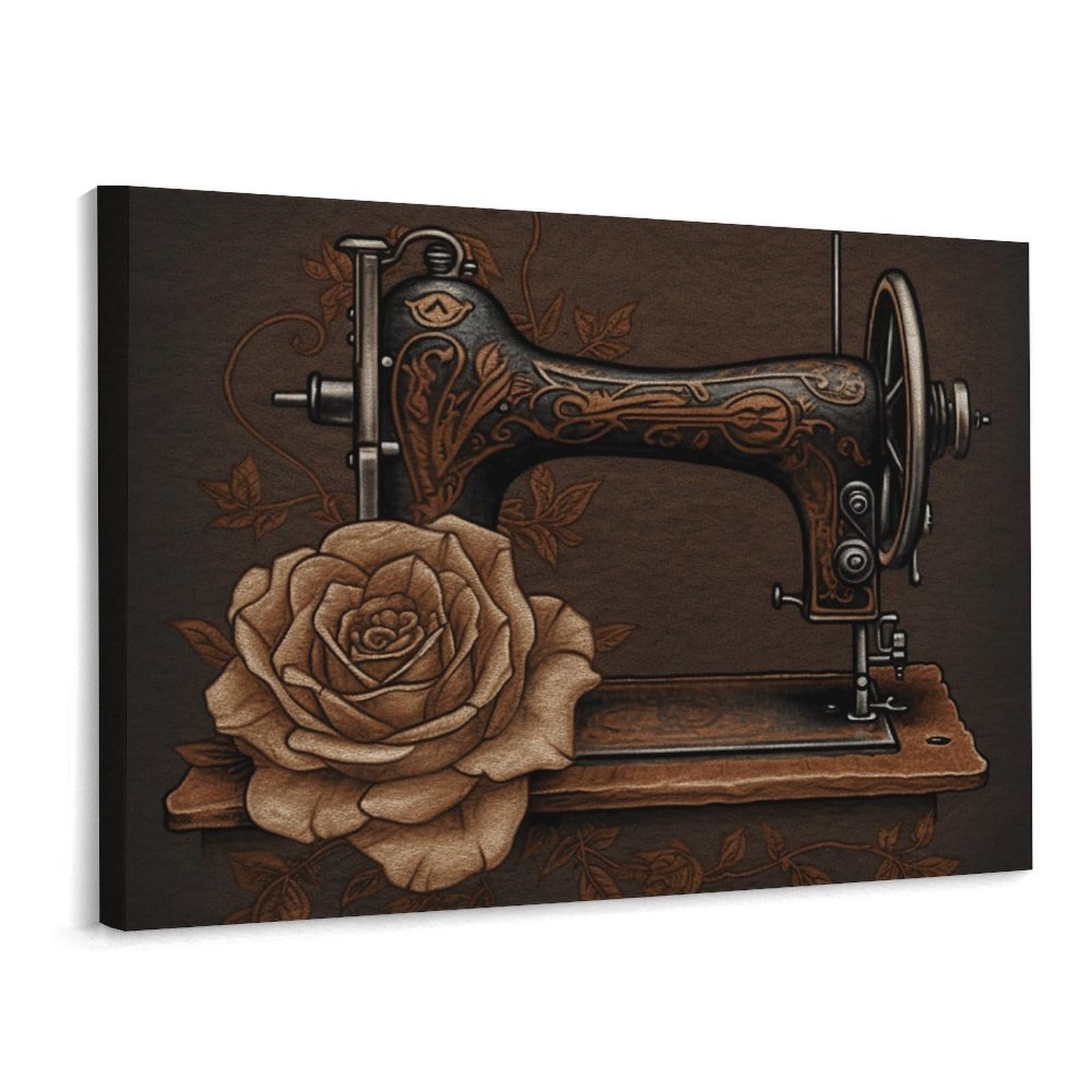 Toile murale de Noël avec rose cadre premium 40 x 30 cm - 8